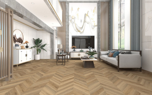 Кварцевый ламинат Damy Floor Chevron SPC Сен-Клу Saint-Cloud