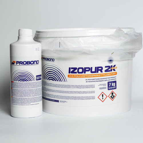 2К Полиуретановый клей для деревянных напольных покрытий ProBond Izopur 2K Extra, 7 кг