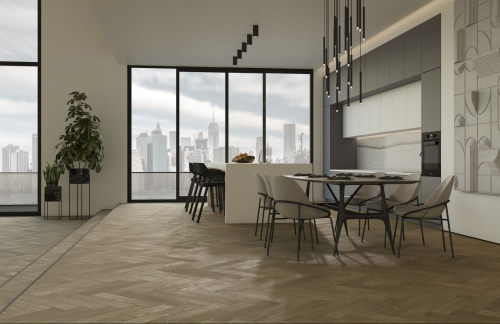 Кварцевый паркет Quartz Parquet Английская ёлка 33-419 Дуб Карельский
