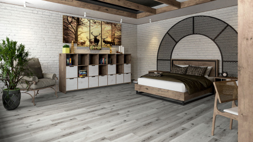 Кварцевый ламинат Damy Floor Family SPC Дуб Классический Серый Classic Gray Oak