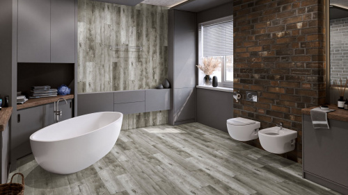 Кварцевый ламинат Damy Floor Family SPC Дуб Рустикальный Серый Rustic Gray Oak