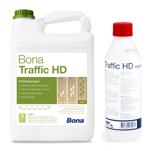 2К Воднодисперсионный особо устойчивый лак Bona Traffic HD, 4,95 л