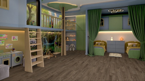 Кварцевый ламинат Damy Floor Family LVT Орех Американский American Walnut