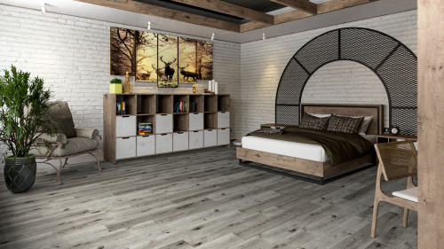 Кварцевый ламинат Damy Floor Family SPC Дуб Состаренный Серый Aged Gray Oak