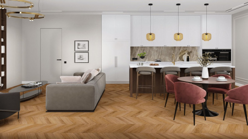 Кварцевый ламинат Damy Floor Chevron SPC Монсоро Montsoreau