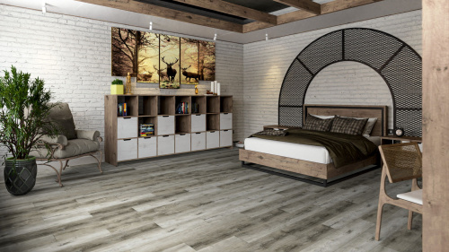 Кварцевый ламинат Damy Floor Family LVT Дуб Рустикальный Серый Rustic Gray Oak