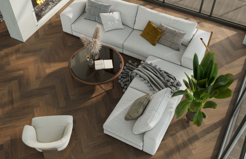 Кварцевый паркет Quartz Parquet Английская ёлка 33-400-29 Орех Американский