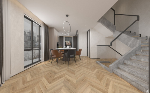 Кварцевый ламинат Damy Floor Chevron SPC Сен-Клу Saint-Cloud