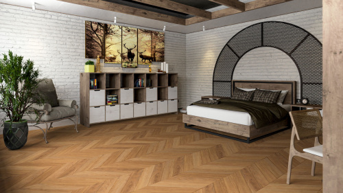 Кварцевый ламинат Damy Floor Chevron SPC Монсоро Montsoreau