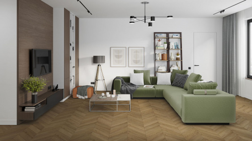 Кварцевый ламинат Damy Floor Chevron SPC Лувр Louvre