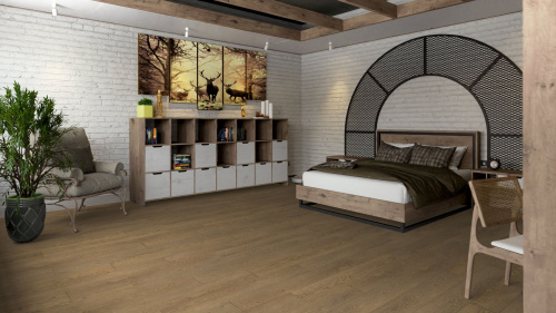 Кварцевый ламинат Damy Floor Family LVT Дуб Мокко Mocha Oak