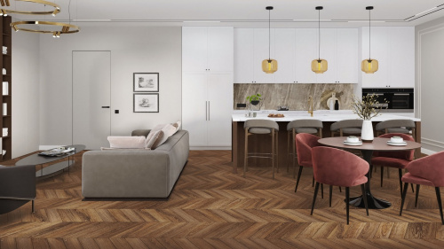 Кварцевый ламинат Damy Floor Chevron SPC Шайо Chaillot