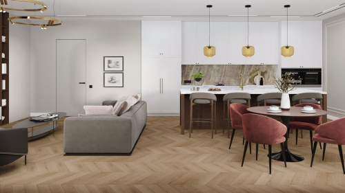 Кварцевый ламинат Damy Floor Chevron SPC Сен-Клу Saint-Cloud