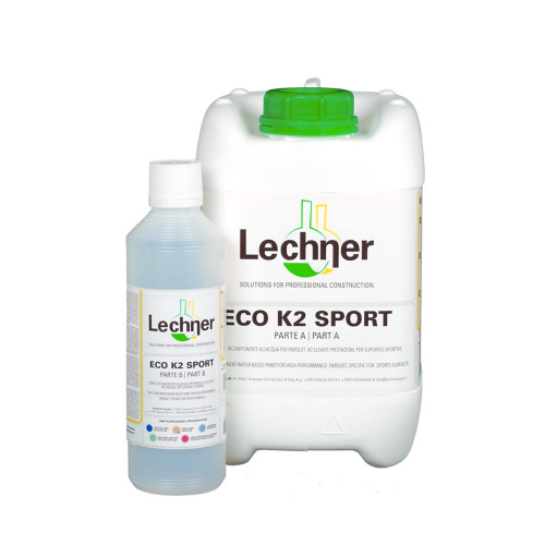 2K Полиуретановый лак для спортивного паркета Lechner Eco K2 Sport, 5,5 л.