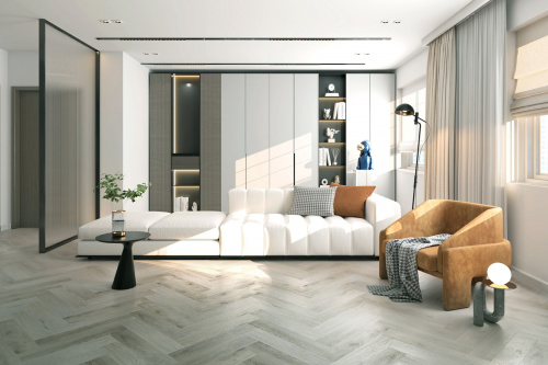Кварцевый ламинат Home Expert Паркет 33-2185-12/33-3008 Дуб Волшебный лес